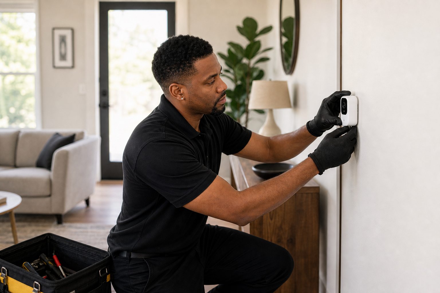 Smart lock and camera setup service
